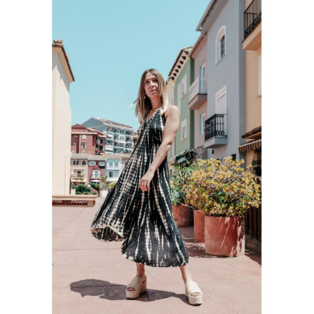 VESTIDO NEGRO TIE DYE