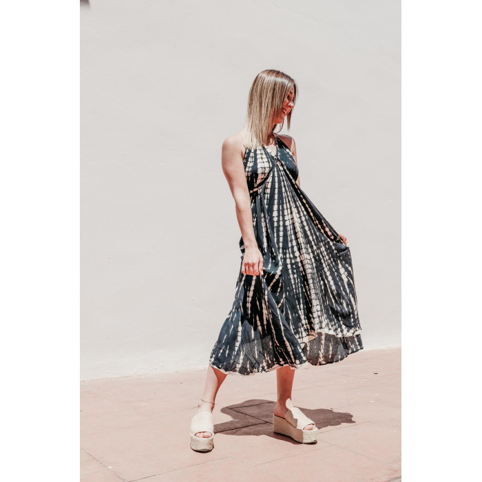 VESTIDO NEGRO TIE DYE