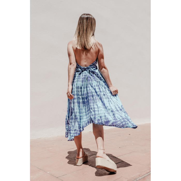 VESTIDO AZUL INDIGO TIE DYE