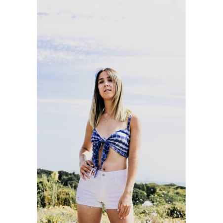 TOP ANUDADO TIE DYE INDIGO