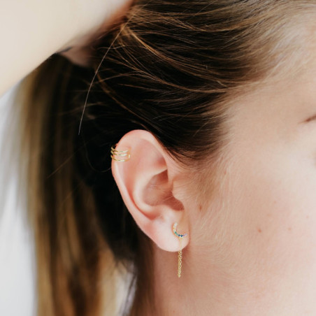 PENDIENTES ARCOIRIS Y RAYO CHAPADOS EN ORO 18K