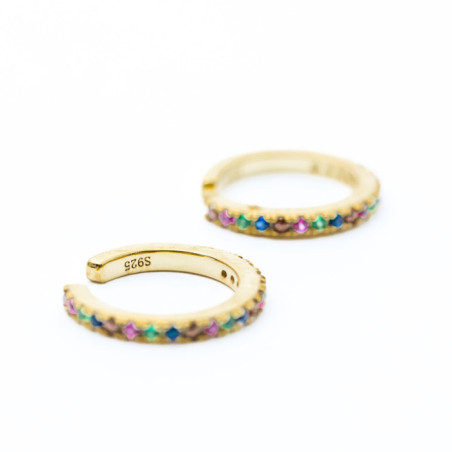 AROS CARTÍLAGO PLATA 925 Y ZIRCONITAS CÚBICAS