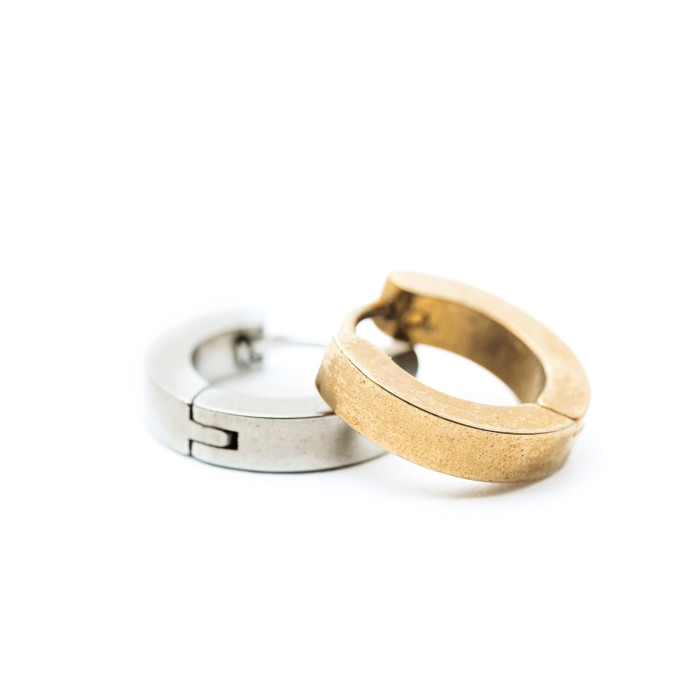 PENDIENTES AROS ACERO