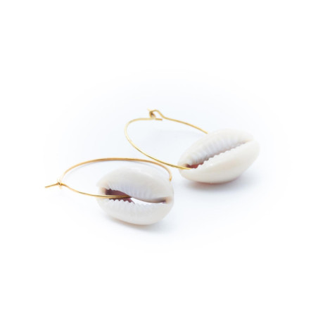 PENDIENTES CONCHA ACERO
