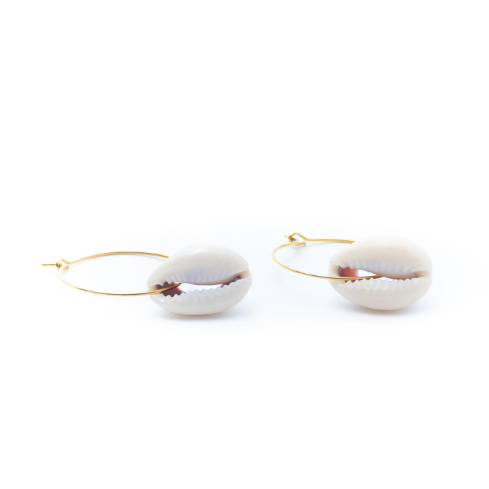 PENDIENTES CONCHA ACERO