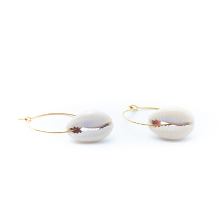 PENDIENTES CONCHA ACERO