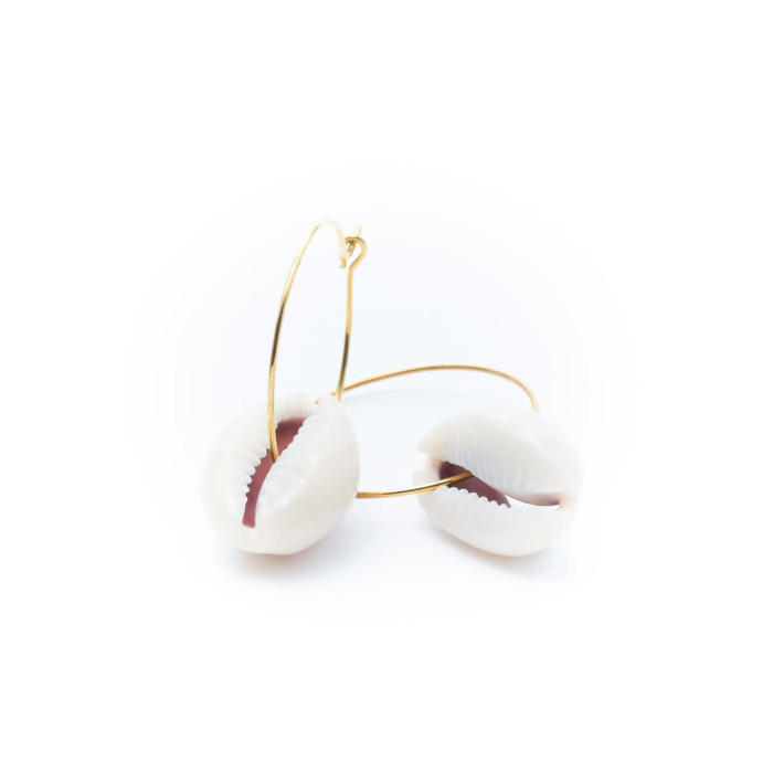 PENDIENTES CONCHA ACERO