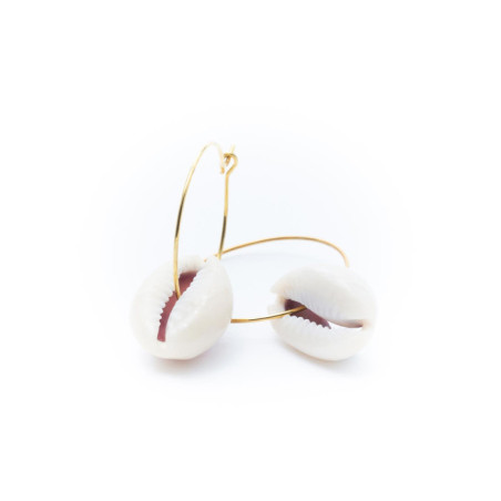 PENDIENTES CONCHA ACERO