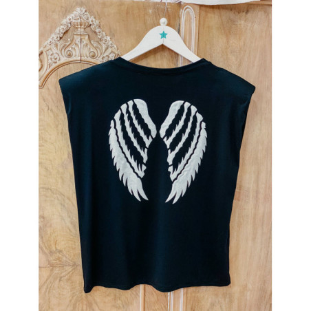 CAMISETA RUGBY ALAS NEGRA