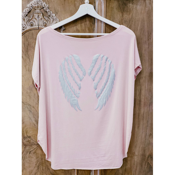 CAMISETA ALAS ROSA