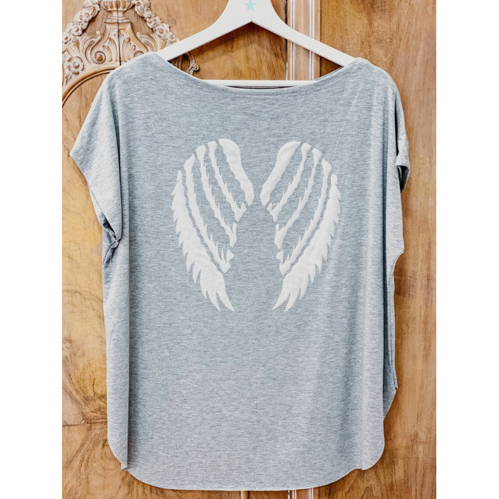 CAMISETA ALAS GRIS