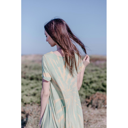 VESTIDO TIE DYE AMARILLO/VERDE