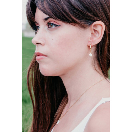 PENDIENTES ARO ACERO 20MM Y ESTRELLA DE NÁCAR