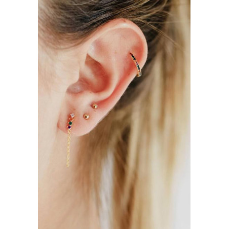 PENDIENTES ARCOIRIS Y RAYO CHAPADOS EN ORO 18K