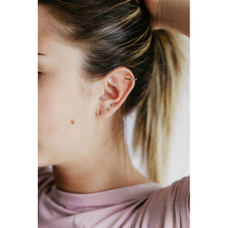 PENDIENTES ARCOIRIS Y RAYO CHAPADOS EN ORO 18K