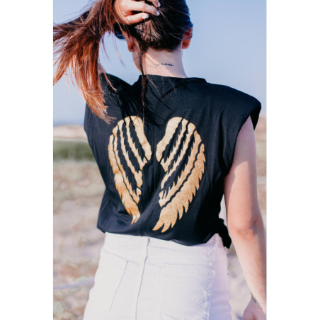 CAMISETA RUGBY ALAS NEGRA
