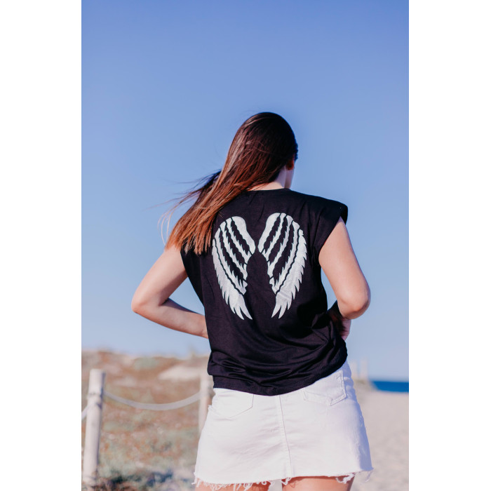 CAMISETA RUGBY ALAS NEGRA