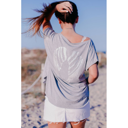 CAMISETA ALAS GRIS