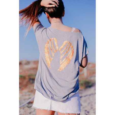 CAMISETA ALAS GRIS