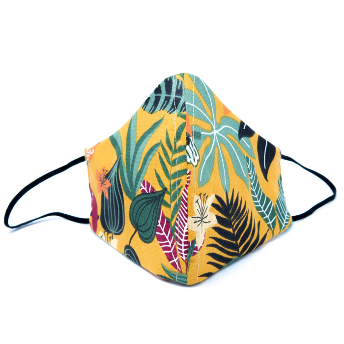 MASCARILLA TELA TROPICAL MOSTAZA