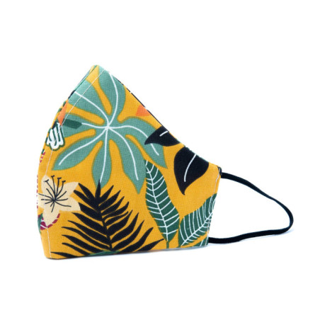 MASCARILLA TELA TROPICAL MOSTAZA
