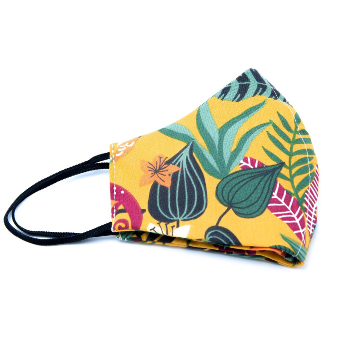 MASCARILLA TELA TROPICAL MOSTAZA