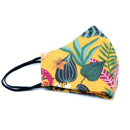 MASCARILLA TELA TROPICAL MOSTAZA