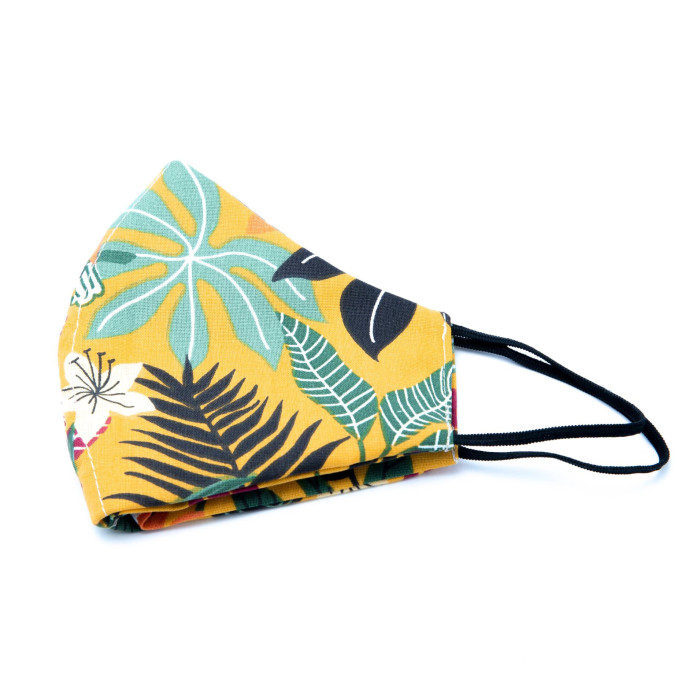 MASCARILLA TELA TROPICAL MOSTAZA