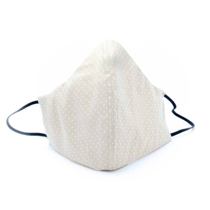 MASCARILLA TELA PUNTOS MOSTAZA