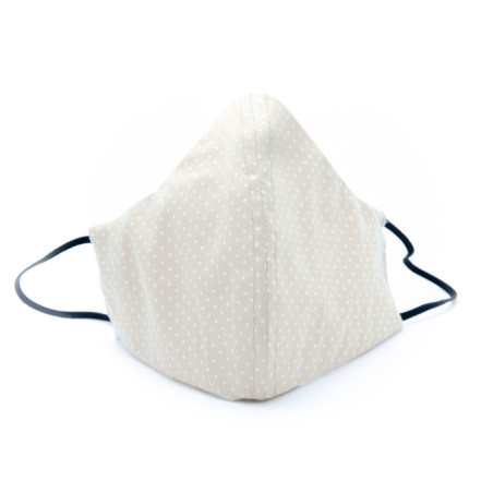 MASCARILLA TELA PUNTOS MOSTAZA