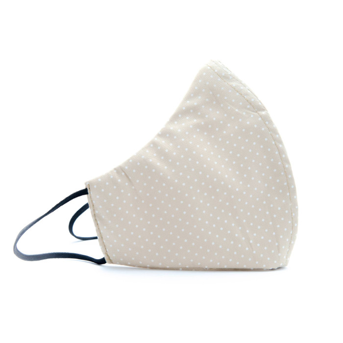 MASCARILLA TELA PUNTOS MOSTAZA