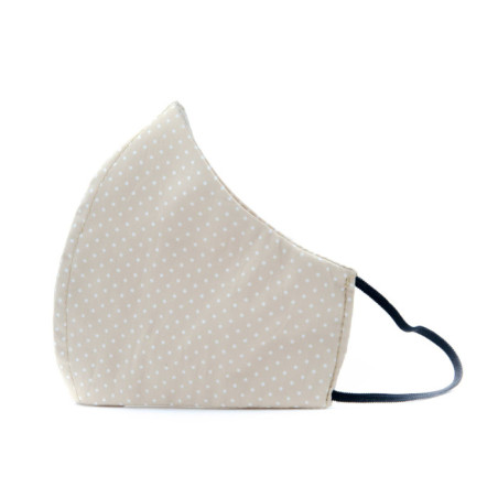 MASCARILLA TELA PUNTOS MOSTAZA