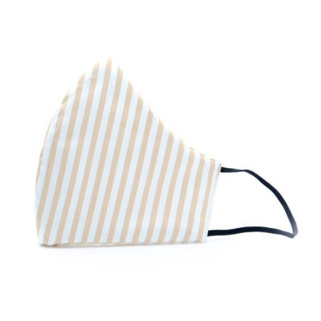 MASCARILLA TELA RAYAS MOSTAZA