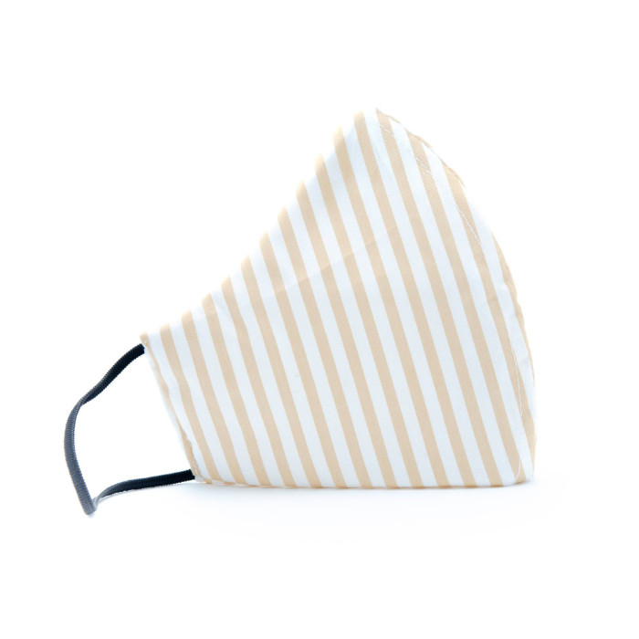 MASCARILLA TELA RAYAS MOSTAZA