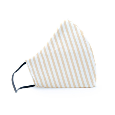MASCARILLA TELA RAYAS MOSTAZA