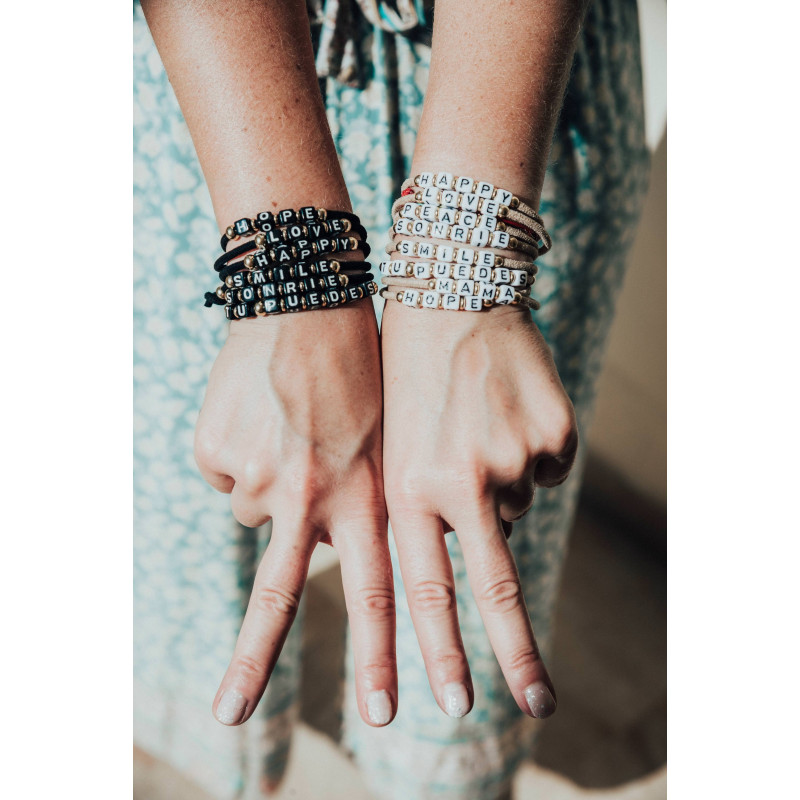 PULSERA MENSAJE POSITIVO "SONRÍE"