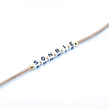 PULSERA MENSAJE POSITIVO "SONRÍE"