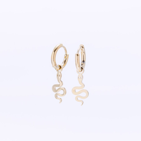 PENDIENTES SERPIENTE ARO ACERO
