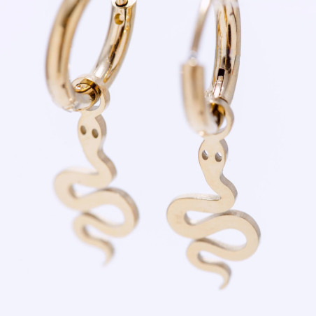 PENDIENTES SERPIENTE ARO ACERO