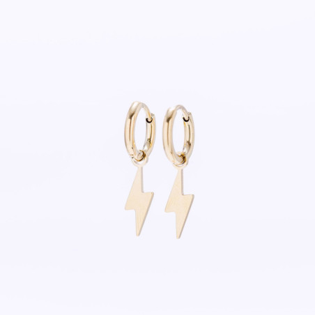 PENDIENTES RAYO ARO ACERO