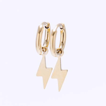 PENDIENTES RAYO ARO ACERO