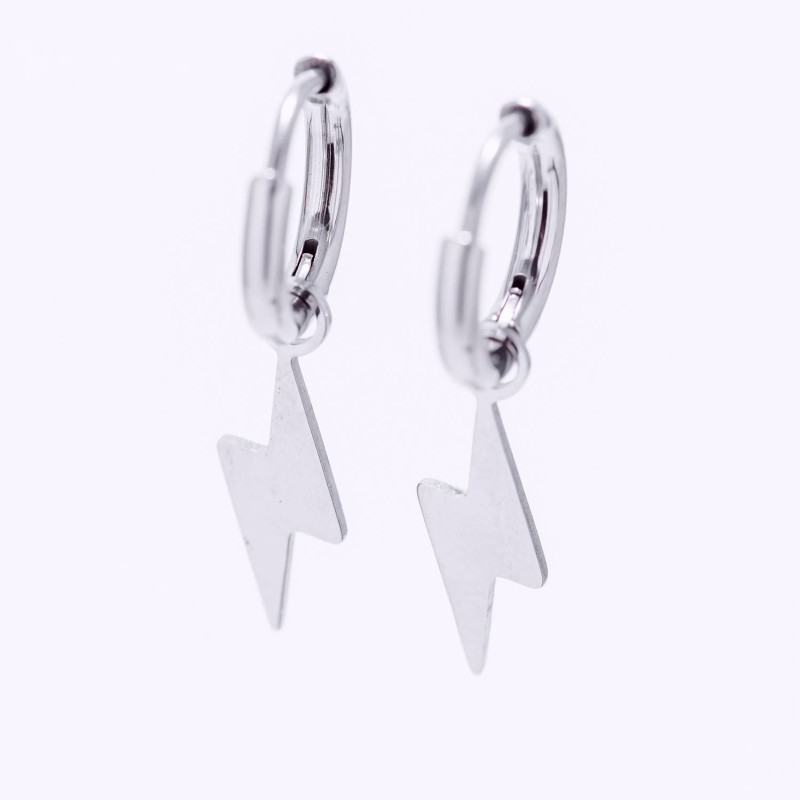 PENDIENTES RAYO ARO ACERO