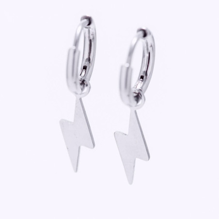 PENDIENTES RAYO ARO ACERO