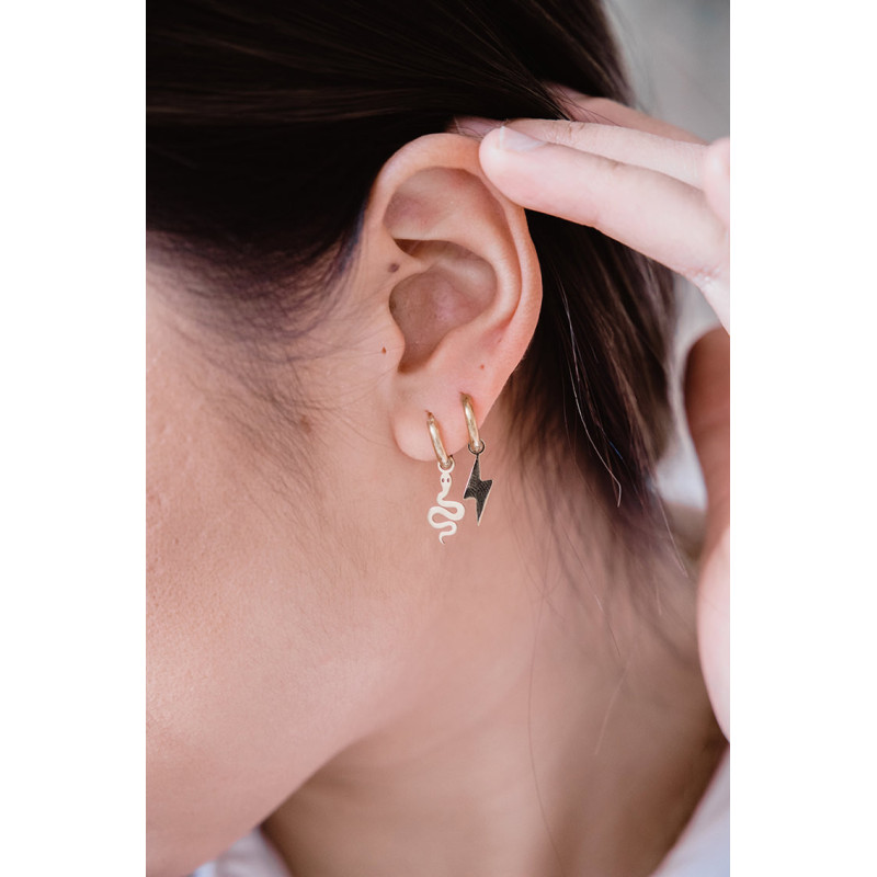 PENDIENTES SERPIENTE ARO ACERO