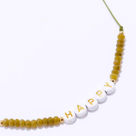 PULSERA NOMBRE PERSONALIZADA ACERO Y PIEDRAS NATURALES
