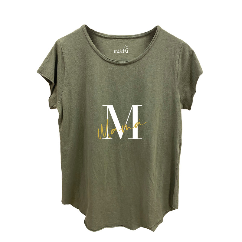 CAMISETA MAMÁ VERDE MILITAR
