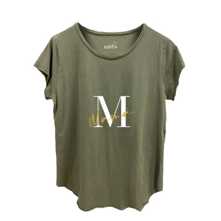 CAMISETA MAMÁ VERDE MILITAR