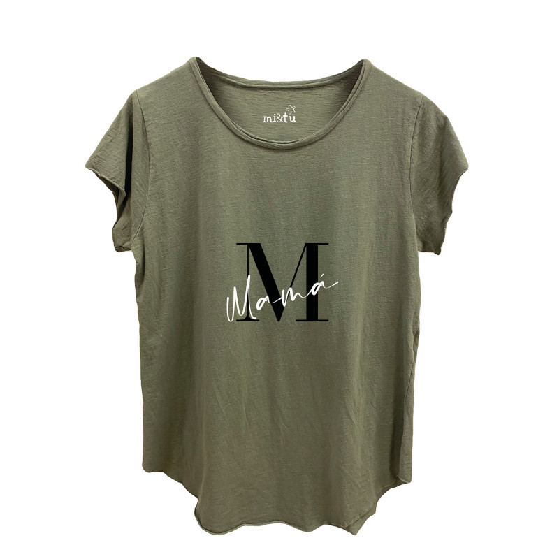 CAMISETA MAMÁ VERDE MILITAR