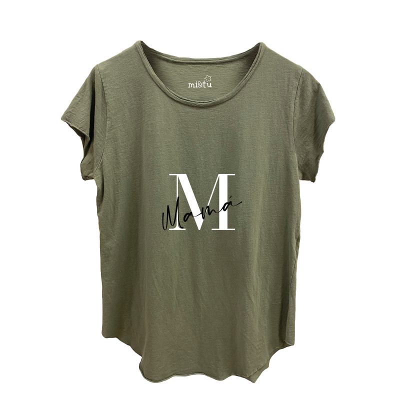 CAMISETA MAMÁ VERDE MILITAR