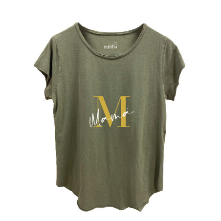 CAMISETA MAMÁ VERDE MILITAR